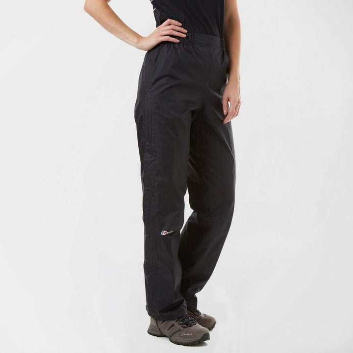 berghaus Damen Deluge Wasserdicht Überhose, Langlebige, Bequeme Regenhose 3X-Large Long Schwarz, 3X-