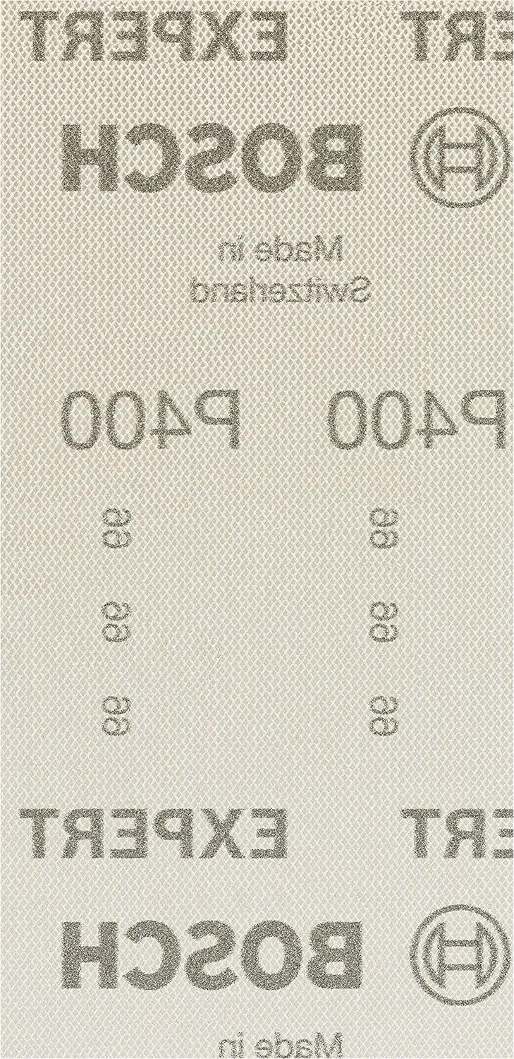Bosch Professional 50x Expert M480 Schleifnetz (für Hartholz, Farbe auf Holz, 93x186 mm, Körnung 400