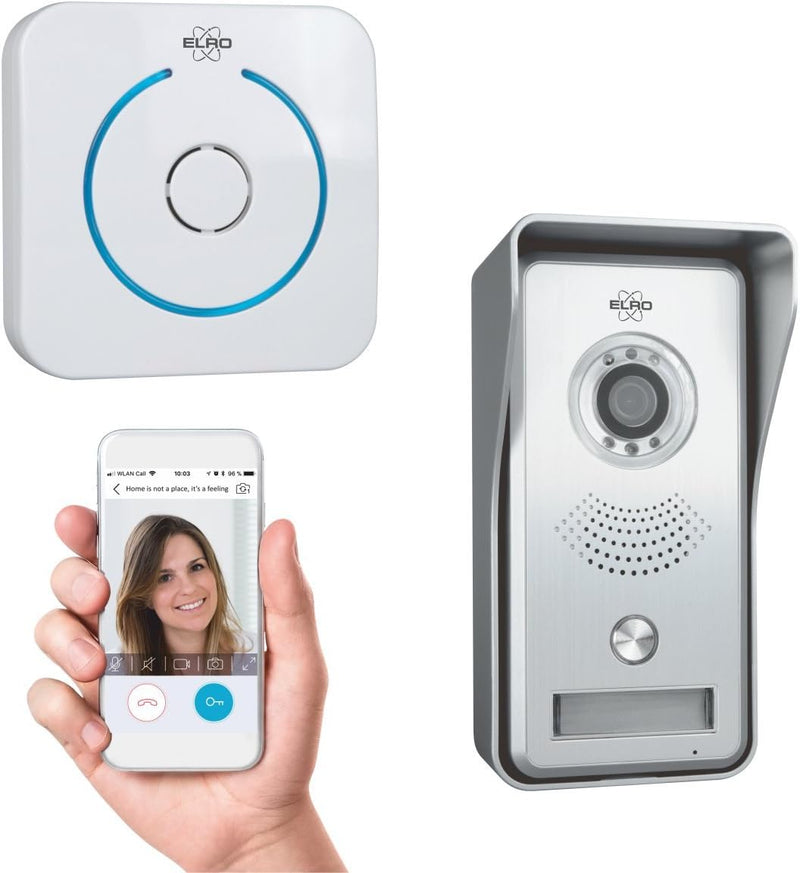 ELRO IP Video Türklingel DVC040IP, Kamera mit Nachtsicht, mit Türgong, Kommunikation mit Live Video