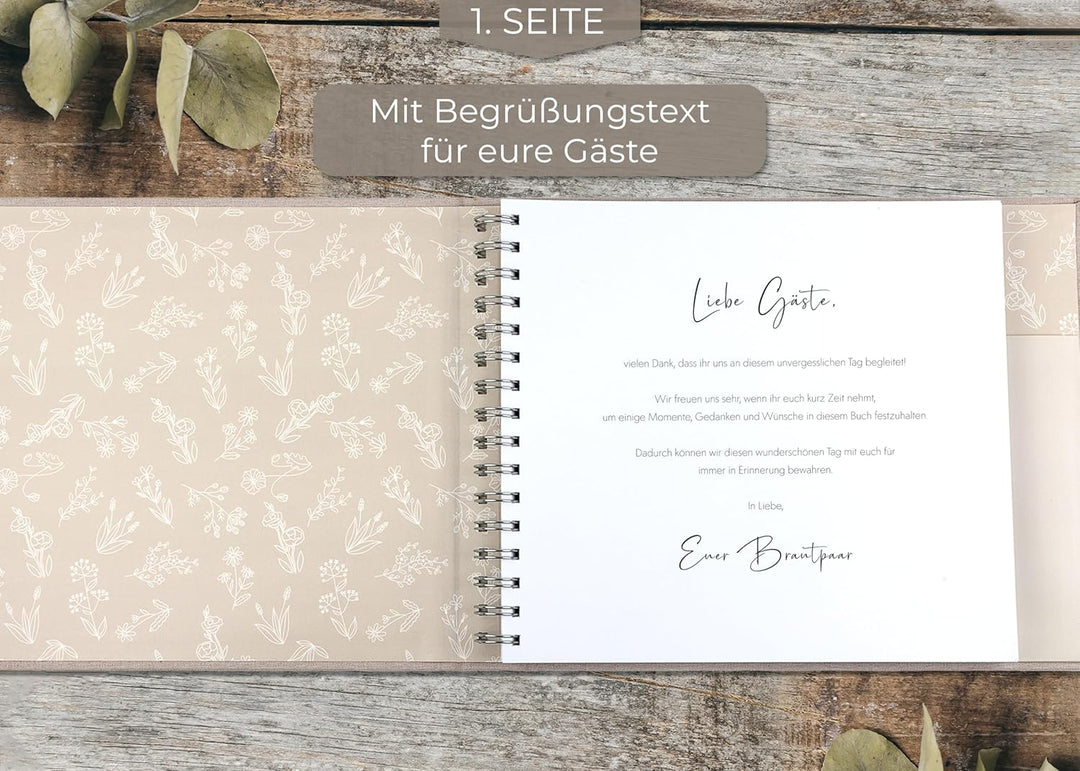 Love Notes Gästebuch Hochzeit mit Fragen zum Ausfüllen – Hochwertiges Hochzeitsbuch für unvergesslic