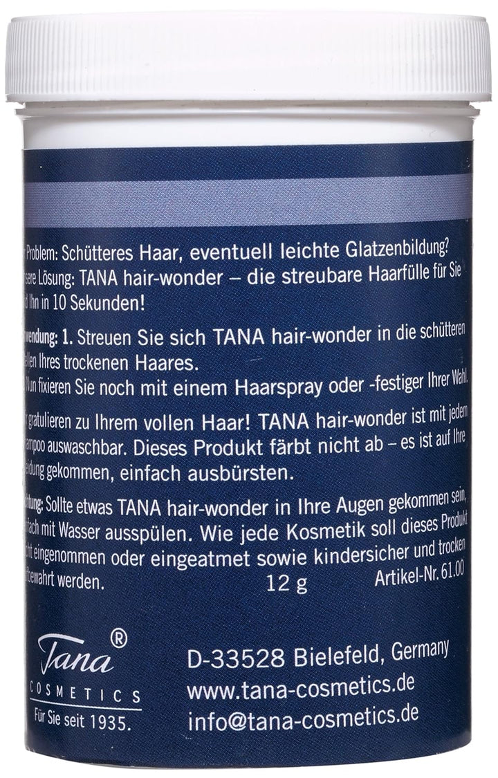 Tana Hair-Wonder Schwarz 12 g, 1er Pack (1 x 0.012 kg), Schwarz