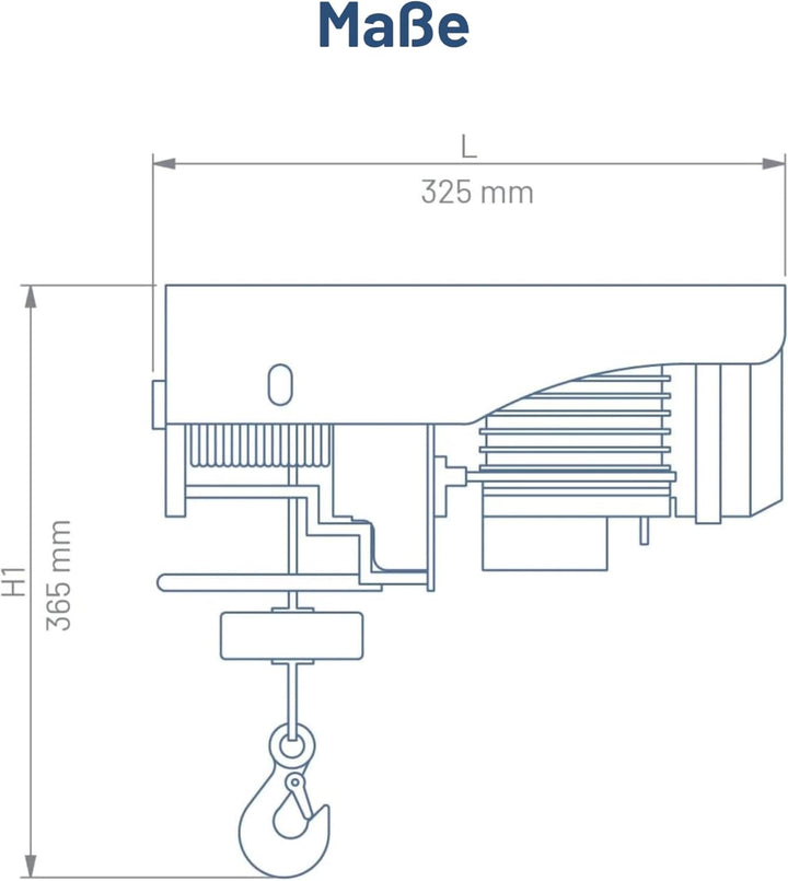 Pallit elektrische Seilwinde HOIST | 125 kg/12 m | 250 kg/6 m | inkl. Fernbedienung mit 1,6 m Kabell
