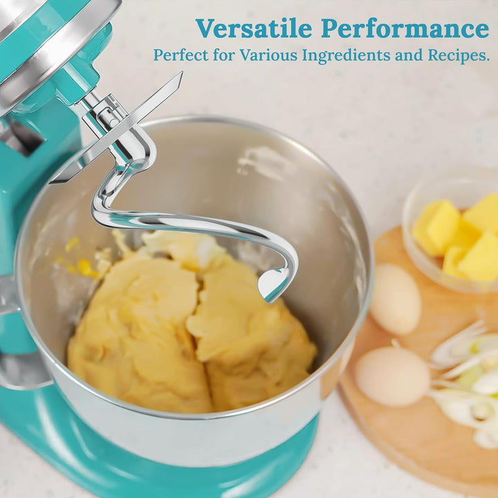 Knethaken aus Edelstahl für KitchenAid Standmixer, passend für 4,5–5 Qt Kippkopf-Standmixer-Aufsätze