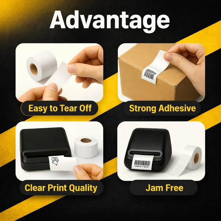 Yellow Yeti 5 Ersatz Brother DK 22205 Endlosetiketten Weisse Kompatibel mit Etikettendrucker Brother