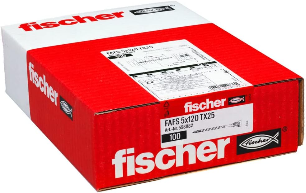 fischer 558882 Justierschraube FAFS, Silber, 5,0x120