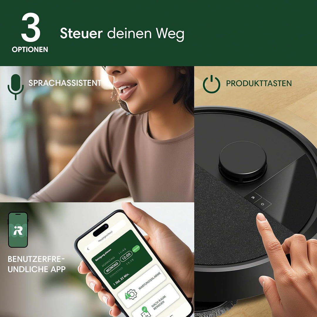 iRobot Roomba Plus 405 Combo Robot + AutoWash Dock Saugroboter mit Wischfunktion - Clearview LiDAR -