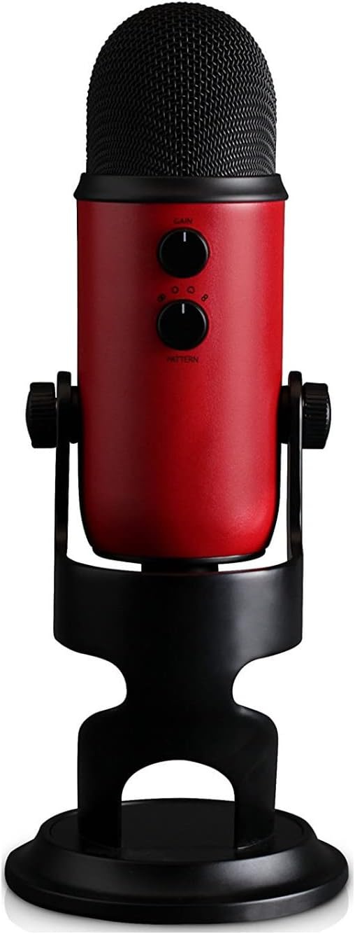 Blue Microphones Yeti USB-Mikrofon für Aufnahme und Streaming auf PC und Mac, verstellbares Stativ,