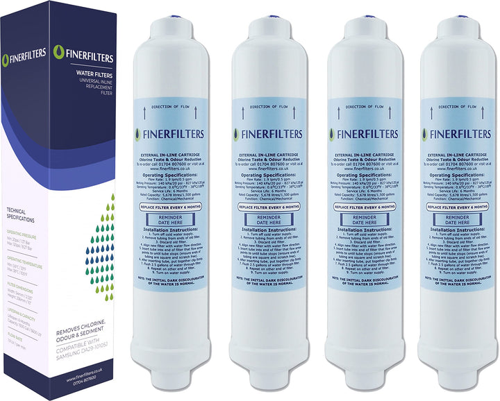 Externe Kühlschrank-Wasserfilter, 4 Stück, für Beko Kühlschränke: GNEV321APX, GNEV320APS, GNEV320S G