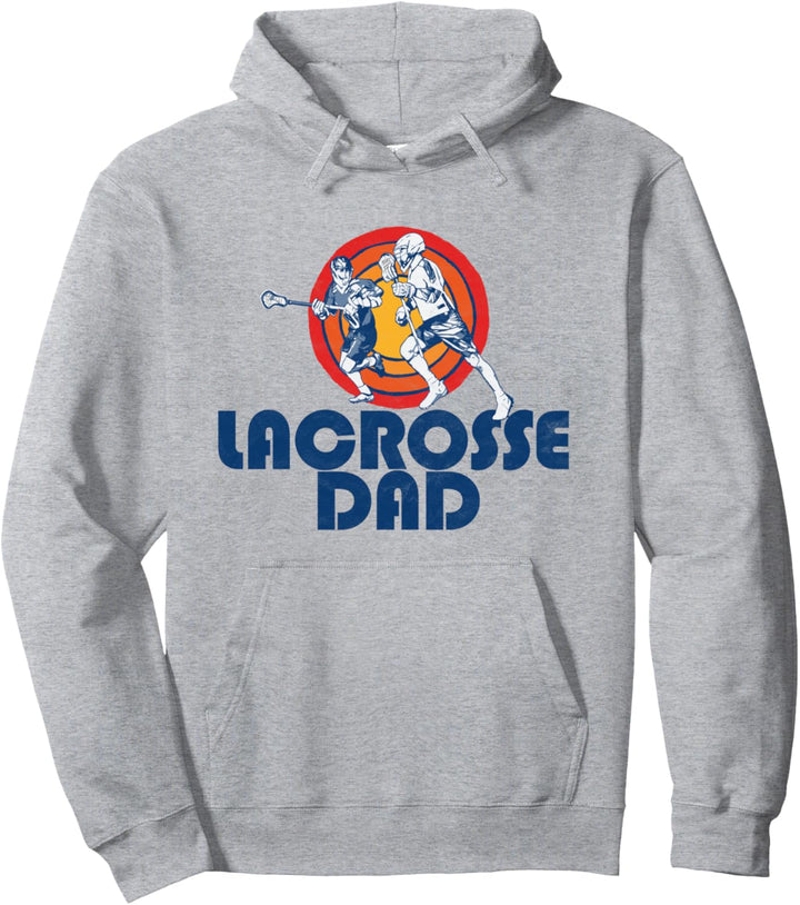 Lacrosse Dad Retro Lax Players & Vintage 80s Sun Pullover Hoodie