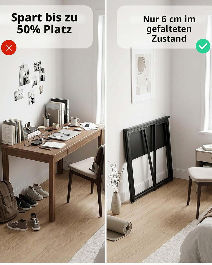 hitsuki Schreibtisch klappbar 80x40x74 cm, Computertisch klein, klappbarer PC Tisch, Kleiner Schreib