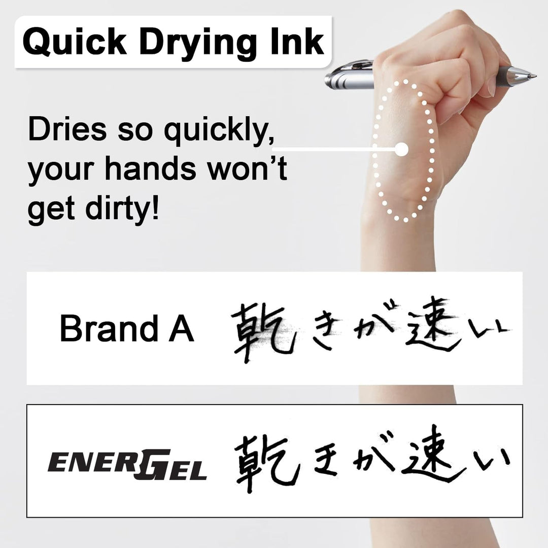 Pentel BL77-DO EnerGel Gel-Tintenroller mit Druckmechanik, 0,7 mm Kugeldurchmesser = 0,35 mm Strichs