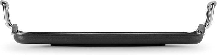 Le Creuset Aluminium-Antihaft Grillplatte mit Rillen, 35 cm, Für alle Herdarten inkl. Induktion geei