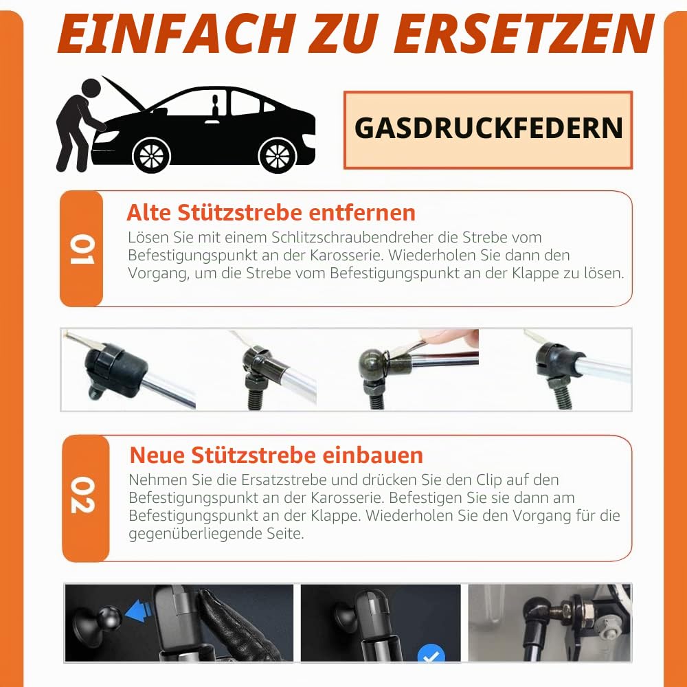 JINGLING KJ Motorhauben-Streben für Leon MK4 KL1 KL8 2020–2024 Front-Motorhaube-Gasdämpfer, Hebebühn