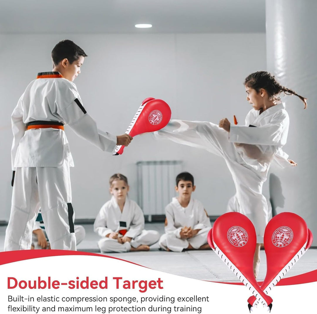 1 Pack Taekwondo Kick Pads, Flexible Kickboxing Striking Target Pads Kicking Target Pads Double Stri