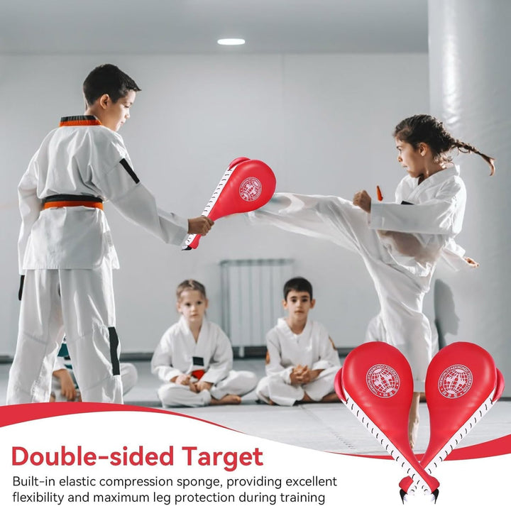 1 Pack Taekwondo Kick Pads, Flexible Kickboxing Striking Target Pads Kicking Target Pads Double Stri