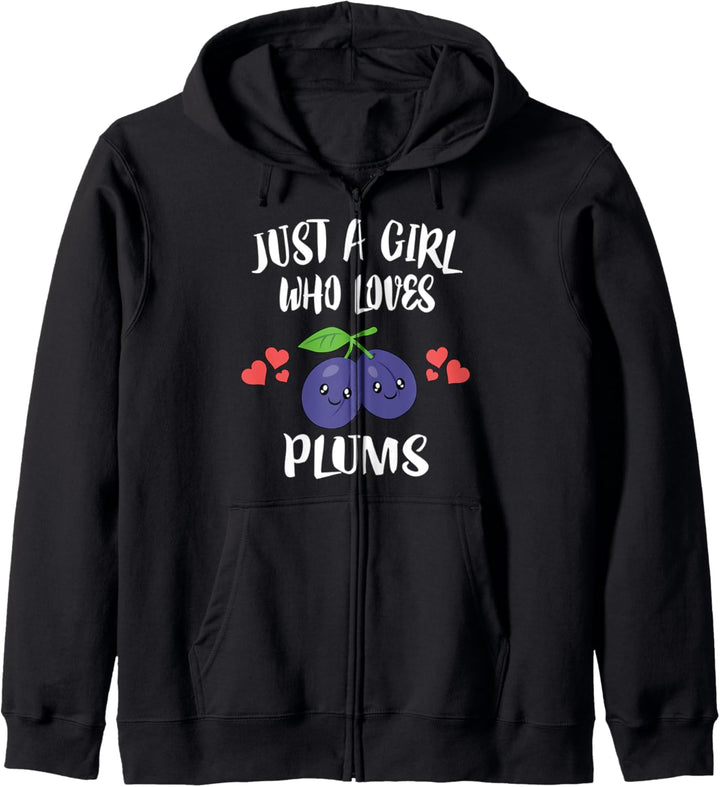 Just A Girl Who Loves Plums Fruit Kapuzenjacke