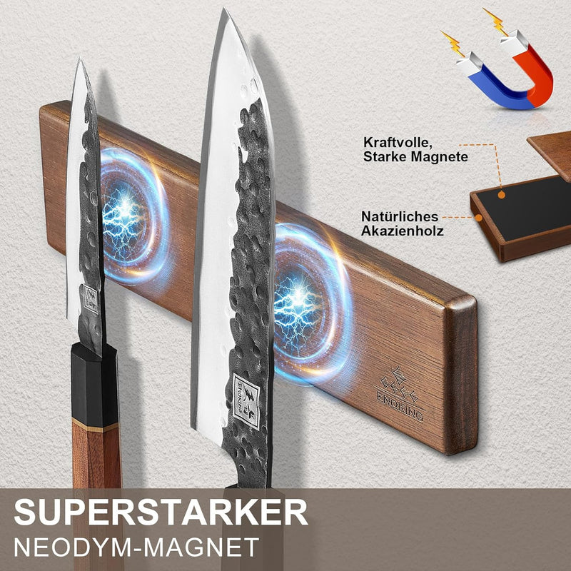 ENOKING 26cm Magnetleiste Messer Selbstklebend, Messer Magnetleiste mit Extra Starkem Magnet, Messer