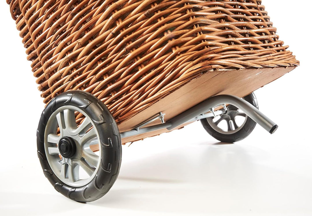 Kaminholzwagen mit Rollen Brennholzwagen - aus Rattan lacak
