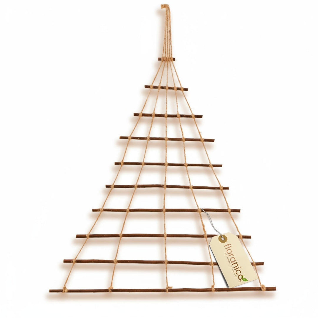 Floranica Holzleiter für Adventskalender 60 x 70 cm - Holz Aufhängen von Weihnachtsschmuck Weihnacht