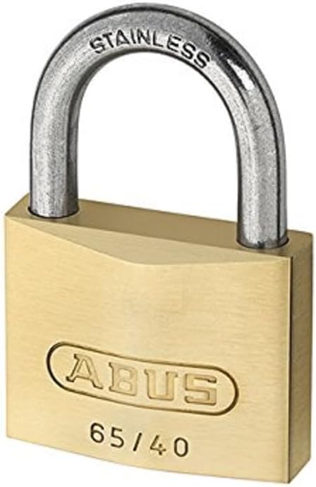 Abus 65ib/50 Messing Vorhängeschloss 50mm Edelstahl Schäkel Carded 50mm single Edelstahlbügel, 50mm