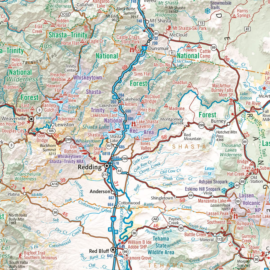 CALIFORNIA RECREATION MAP, Karte