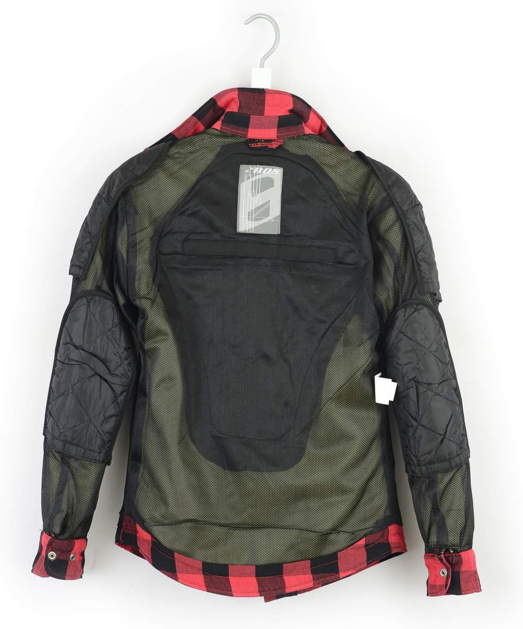 Motorrad Kevlar Aramid gefüttert Schutz Flanell Hemd, (XL, Rot/schwarz), XL Rot/Schwarz