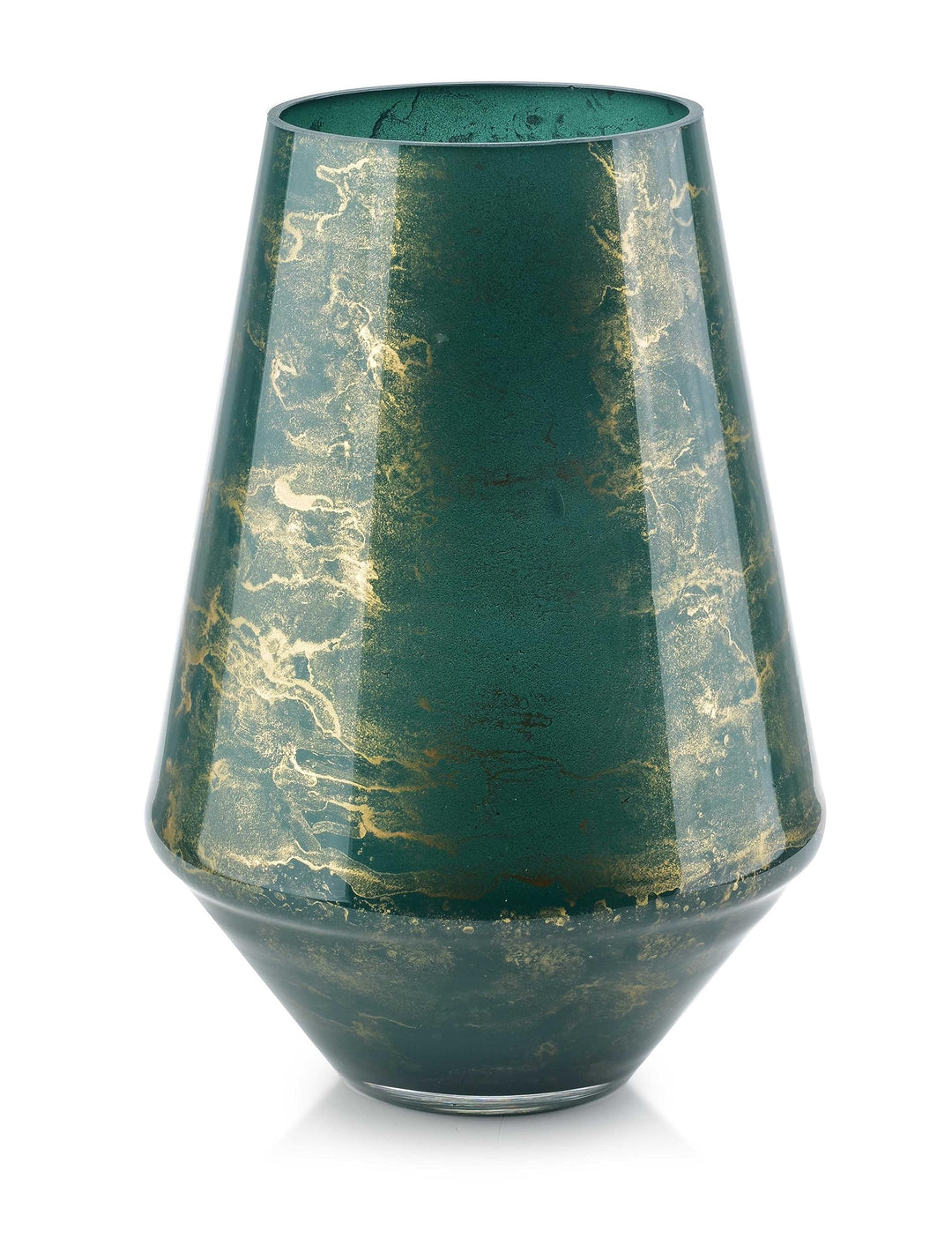 Terroso – Vase – Mundgeblasenes grünes Glas – Luxuriöses Erscheinungsbild, Stilvoll &amp; Elegant - 26 c