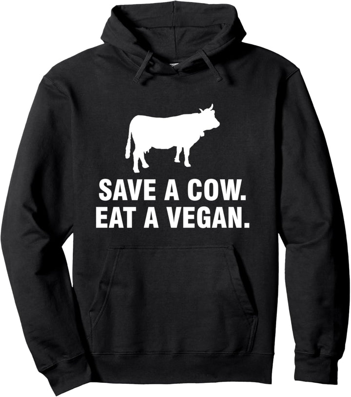 Rette eine Kuh Iss einen Veganer Pullover Hoodie