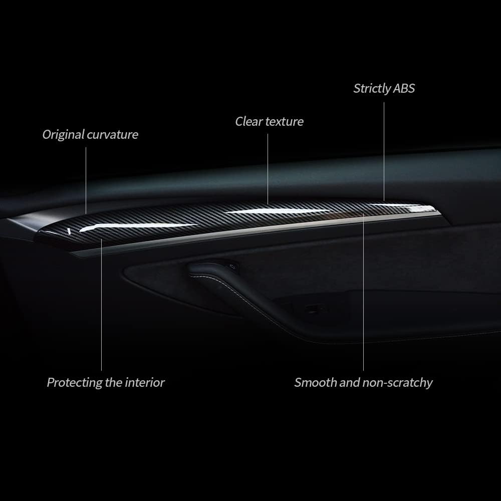 Abdeckung Armaturenbrett Modell aus Kohlefaser für Tesla Model Y, Mittelkonsole Panel Auto Aufkleber