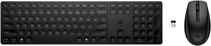 HP 655 - Tastatur-und-Maus-Set - 100% - Full Size - kabellos - 2.4 GHz - Deutsch - Schwarz - Smart B