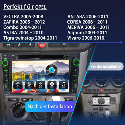 Autoradio Bluetooth Carplay[Android 13.0 4GB+64GB 2.0Ghz] 2 DIN für Opel, 7 Zoll Autoradio mit Bilds