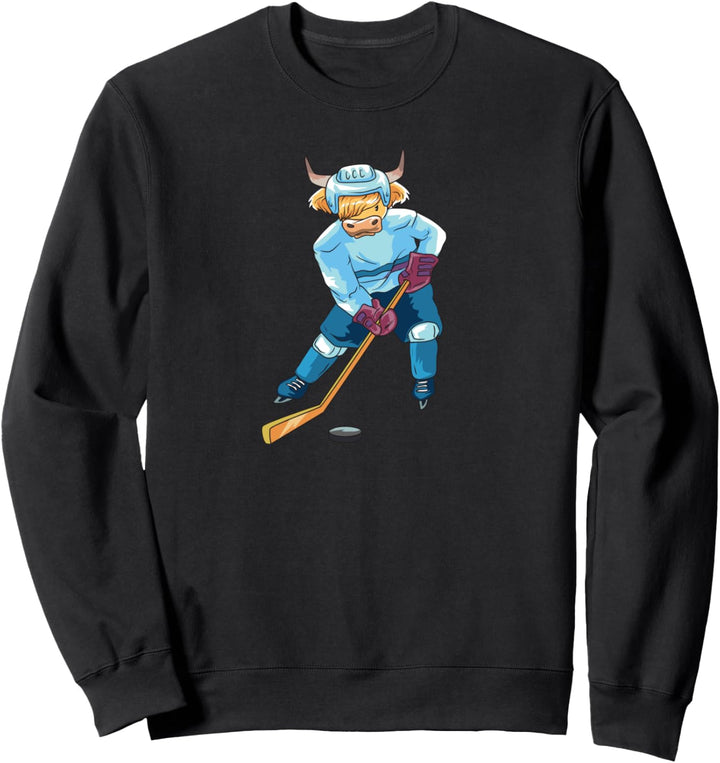 Schottisches Hochlandrind Highland Cattle Rind Eishockey Sweatshirt
