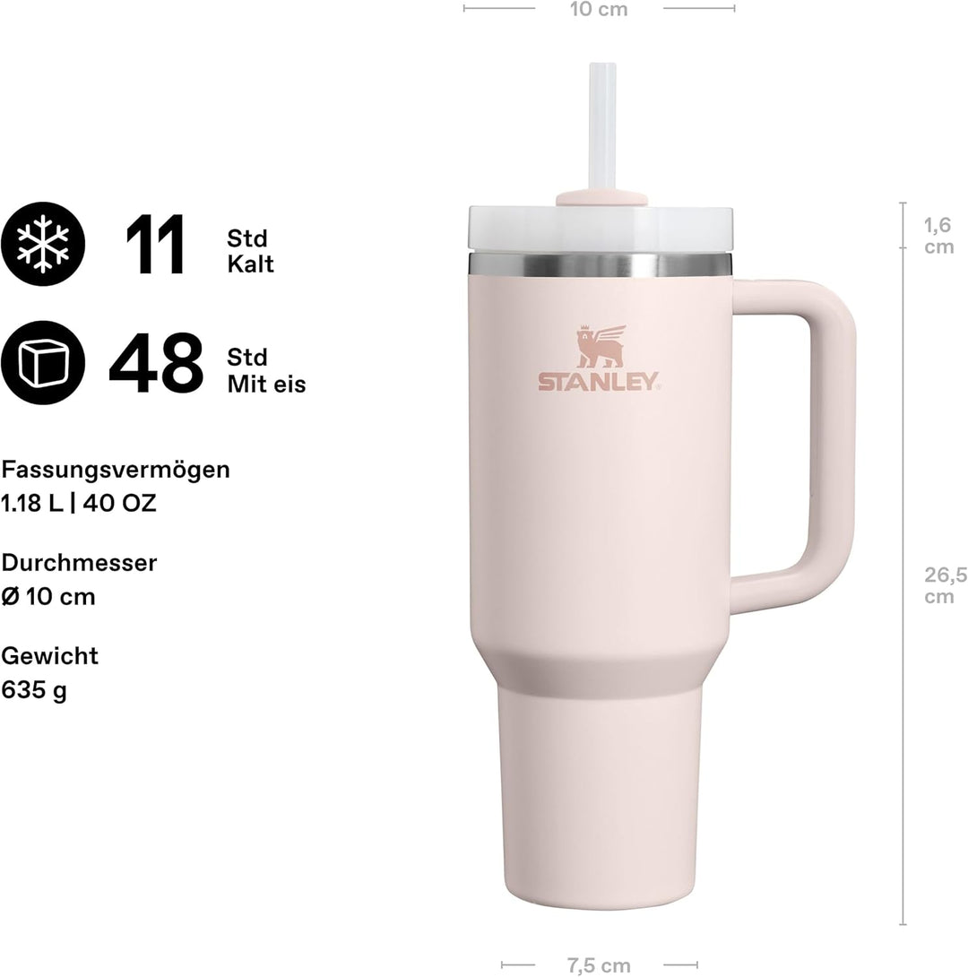 Stanley Quencher H2.0 Flowstate Trinkflasche Mit Strohhalm 1.2L - Thermobecher Kühlt 11 Stunden - 48