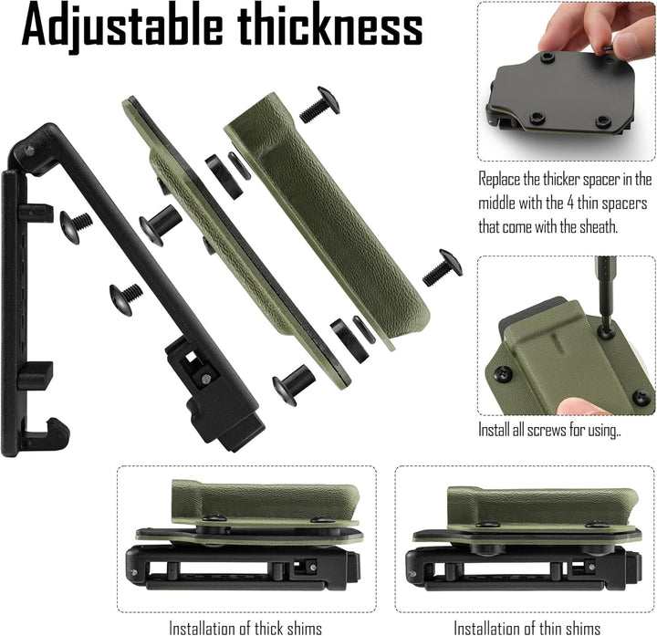 TACTICAL GEEK TX3 Multi-Tool Scheide Holster, Einstellbare Halterung mit Rückenclip, Grün Grün-tx3,