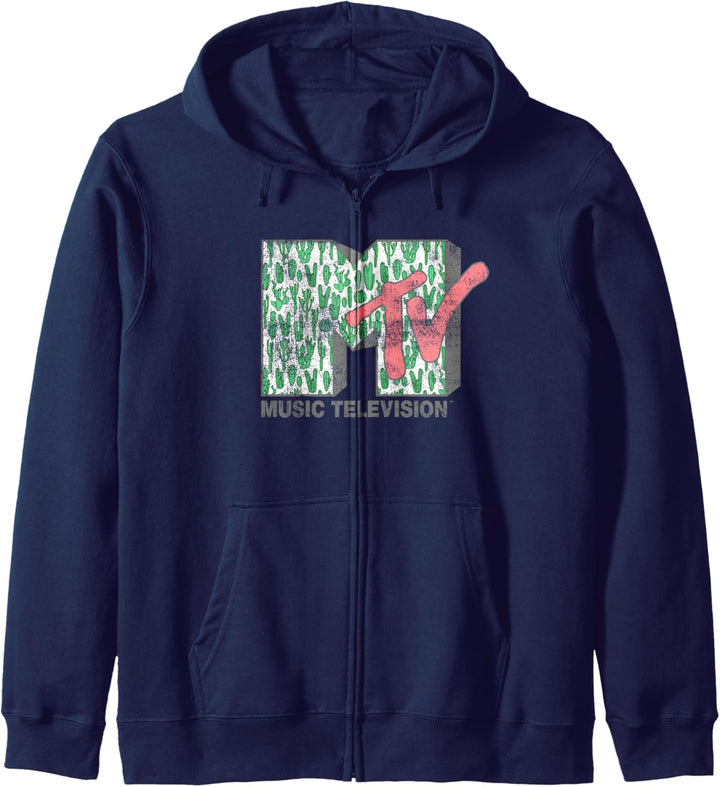 MTV Distressed Cactus Logo Fill Kapuzenjacke