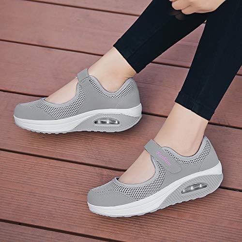 CLYCTIP Damen Outdoor Fitnessschuhe Atmungsaktive Mesh Schuhe Sport Slipper mit Klettverschlu 38 EU