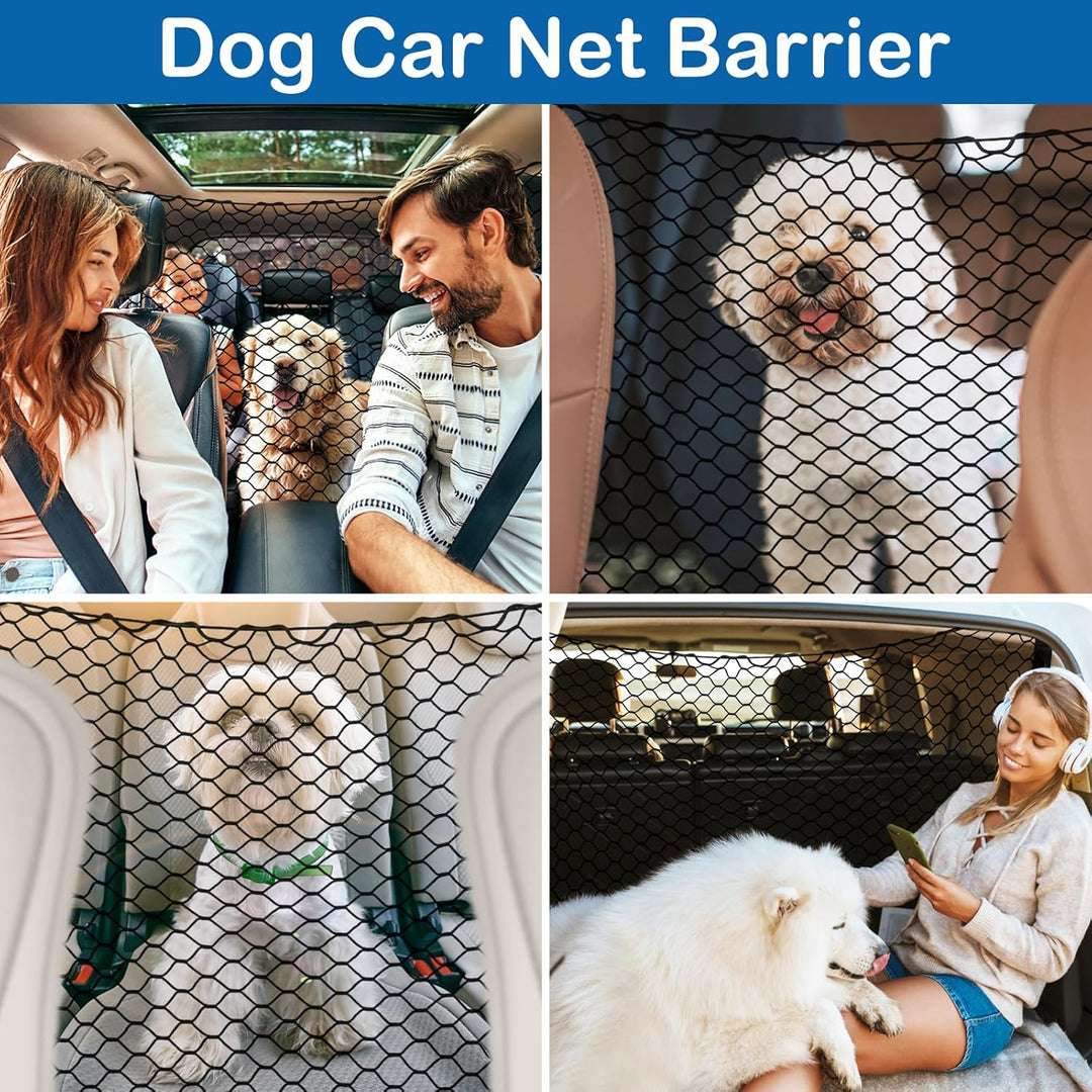 120 * 70CM Hunde Auto Netz Hundegitter Auto Hundeschutznetz Auto Hunde-Auto-Trennnetz Haustier-Trenn
