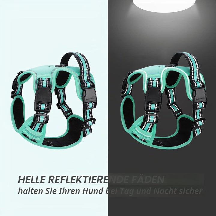 Hundegeschirr, No-Pull Hundegeschirr, Brustgeschirr für kleine, Grosse, mittelgrosse Hunde, Weich At