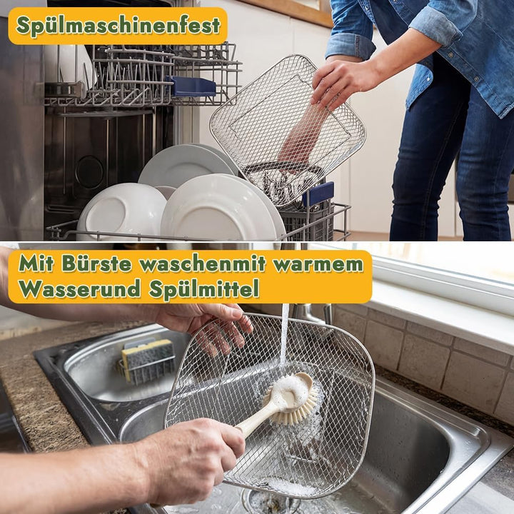 BYKITCHEN Zubehör für Airfryer Philips 2000 6,2L/COSORI Turboblaze 6L/Turbo Tower Pro 10,8L, 3er Set