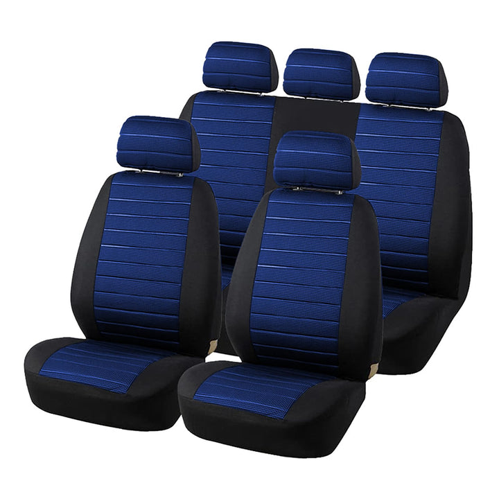 TOYOUN Universal Autositzbezüge Komplettes Set - Jacquardtuch für die meisten Limousinen, Vans, SUVs