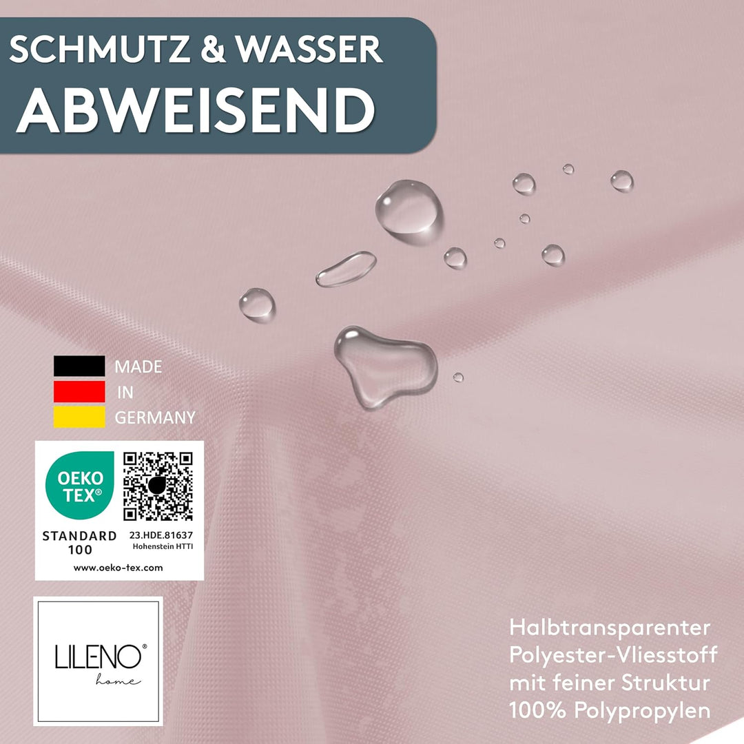 LILENO HOME Tischdeckenrolle 1,10 x 25 m - Tischdecke Rosé aus Vlies - Stoffähnlich, abwaschbare Tis