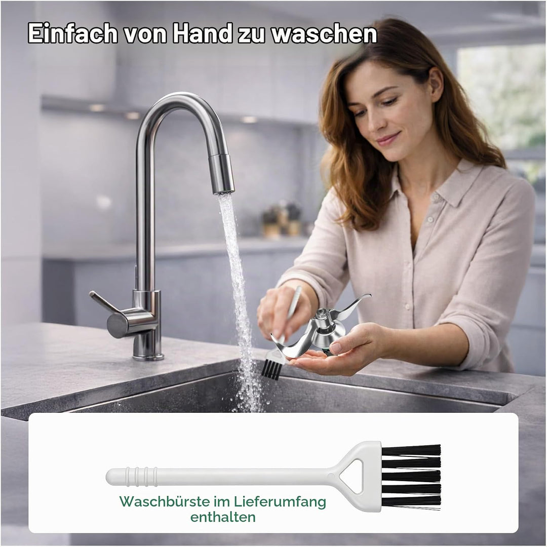 Teigmesser für Thermomix TM7, TM6 &amp; TM5 aus Edelstahl von MMOBIEL – Teigmischmesser Ersatzteil Ideal
