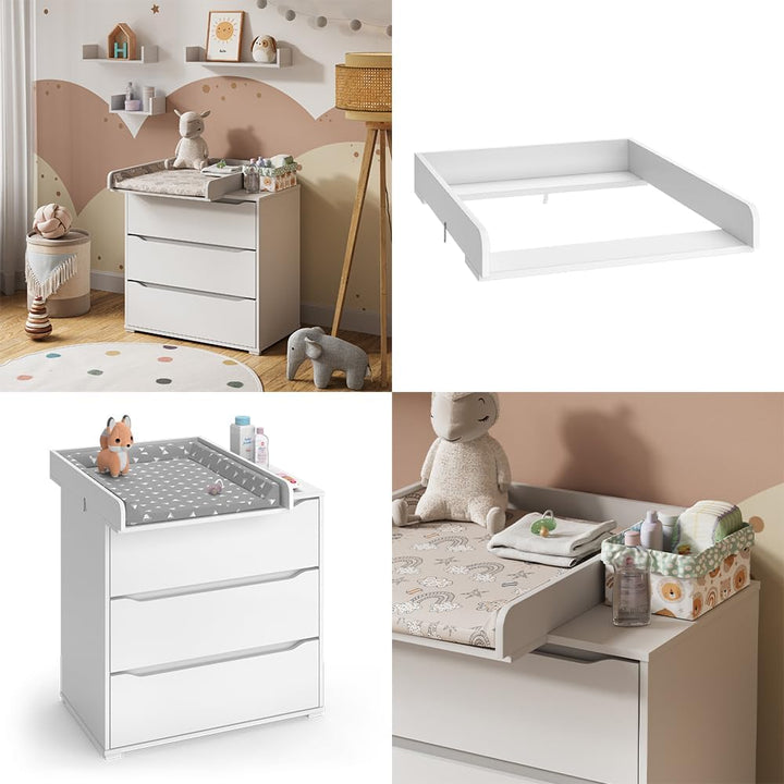 Vicco Wickelaufsatz ''Wicko'', Wickeltischaufsatz, Weiss, 60 x 76 cm 60 cm, 60 cm