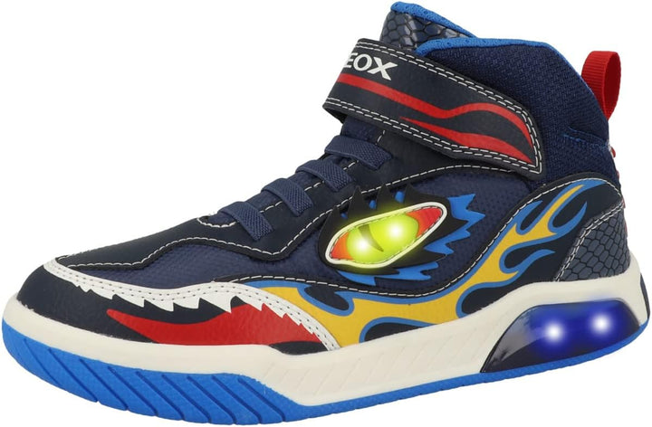 Geox Jungen J Inek Boy A Sneakers 25 EU Navy Lt Blue, 25 EU Navy Lt Blue