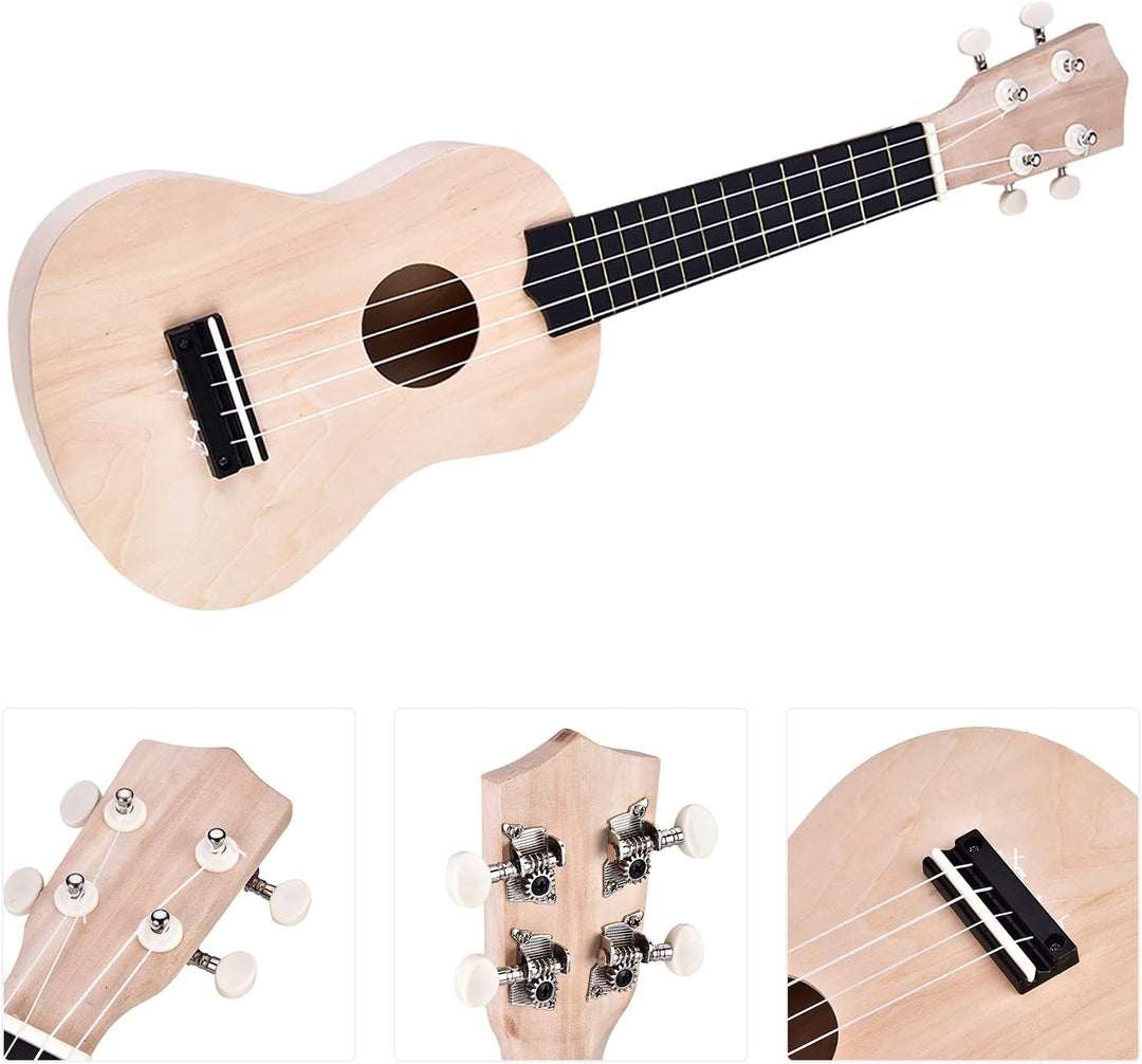 21 Zoll Ukulele DIY Kit, 4 Saiten Sopran Ukulele Set Kindergitarre, Für Kinder Erwachsene Anfänger A