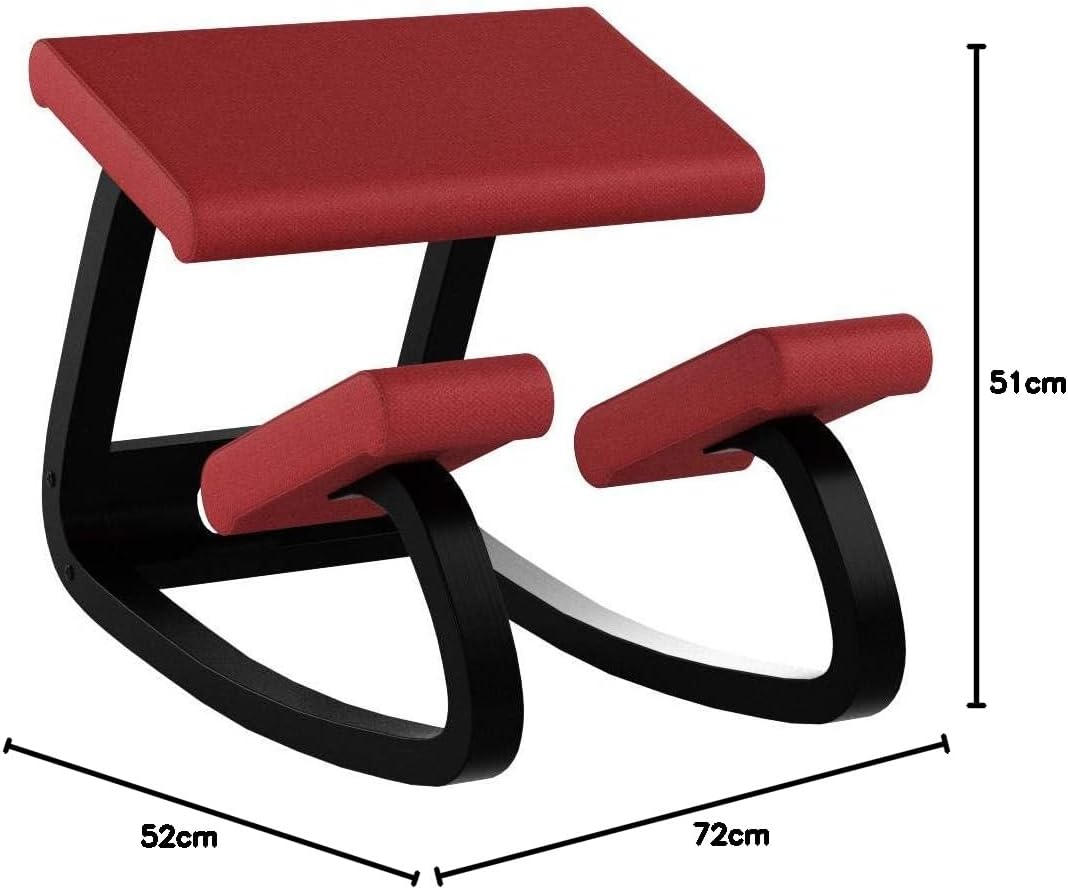 Variable, Original Kniestuhl, Design von Peter Opsvik - Schwarz/Rot Black/Red, Black/Red