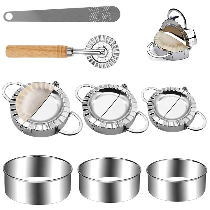 8 Stück Ravioli Former Dumpling Maker Set Teigtaschenformer Edelstahl Empanadas Maker Tortellini Mau