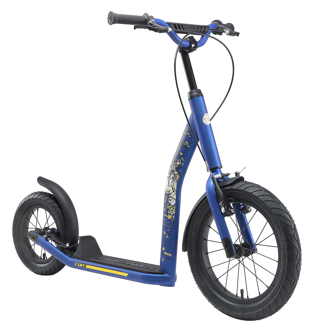 STAR SCOOTER Kinder Tret Roller ab 8 Jahre | City Kick Scooter Luftreifen Höhenverstellbar 16 Zoll N