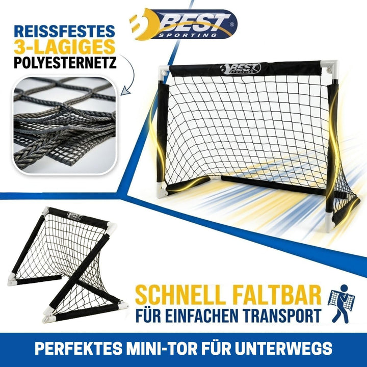 Best Sporting Fussballtor faltbar | Fussballtore für Garten Kinder- wetterfest mit robustem PVC-Gest