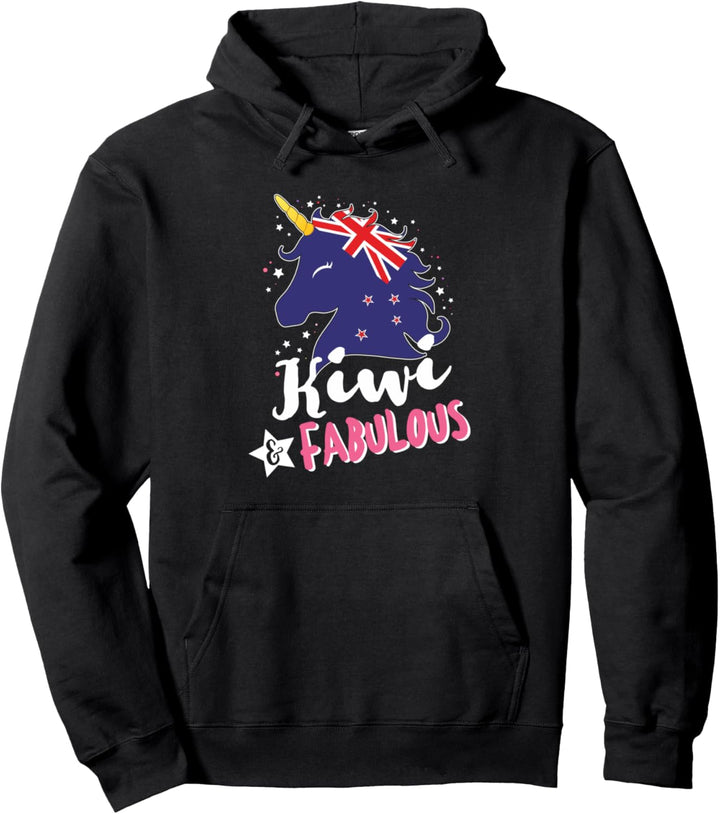 Neuseeländer Einhorn Neuseeland Flagge Pullover Hoodie
